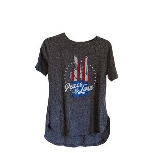 Royce Brand Peace and Love grey 4th of July Tee‎